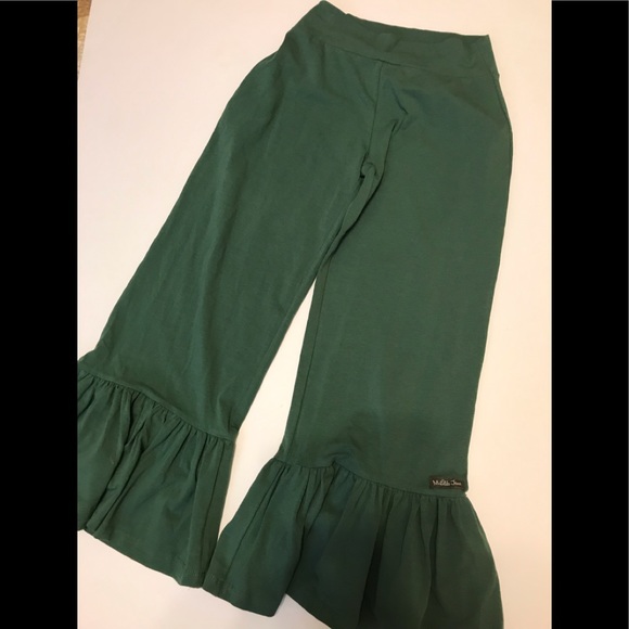 Matilda Jane Pants - Matilda Jane Green Ruffle Hem Pant Sz S
